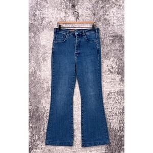 Anthropologie Jeans 30 Womens Pilcro The Icon High Rise Flare Medium Wash